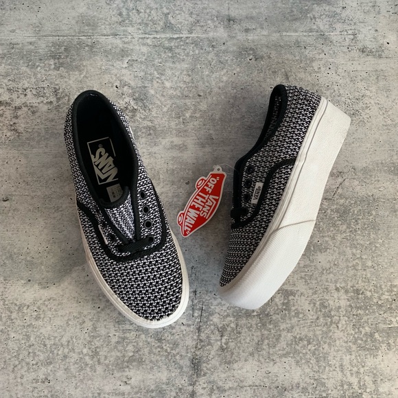 Vans Authentic Platform Summer Mesh Black White - Picture 2 of 8